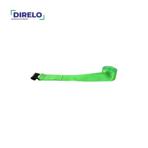 Banda de uso técnico de 4” x 9 mts c/gancho plano verde