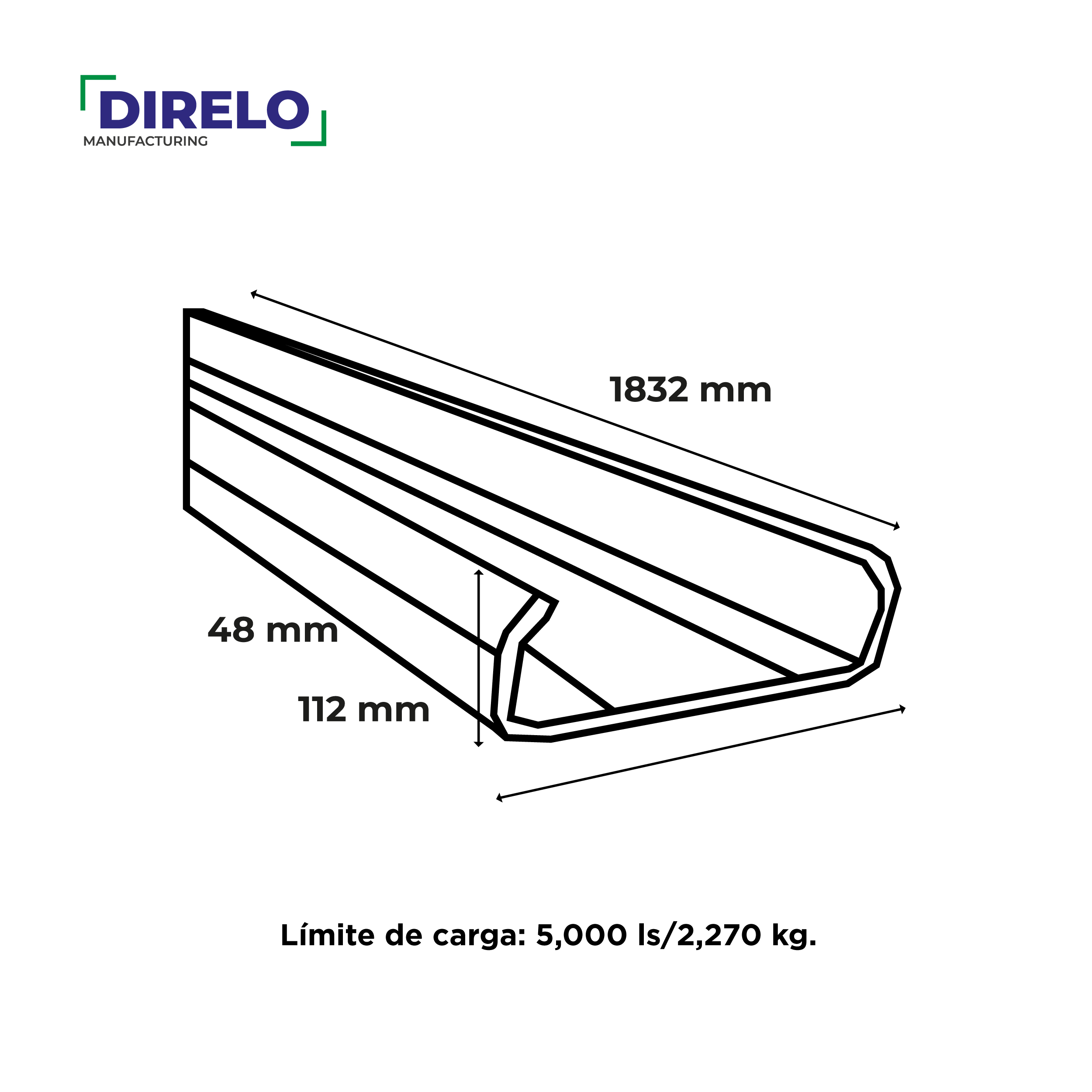 Riel de acero para enrollador - Imagen 2